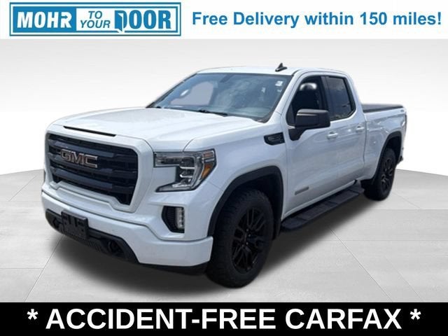 2019 GMC Sierra 1500 Elevation in Summit White — front three-quarter view