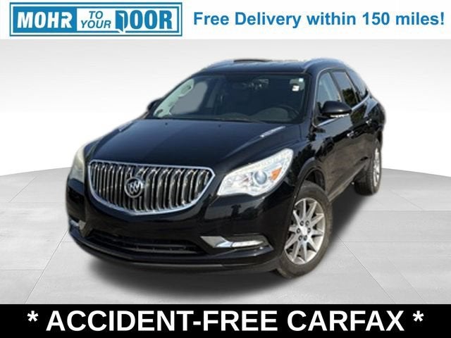 2016 Buick Enclave Leather in Ebony Twilight Metallic — front three-quarter view