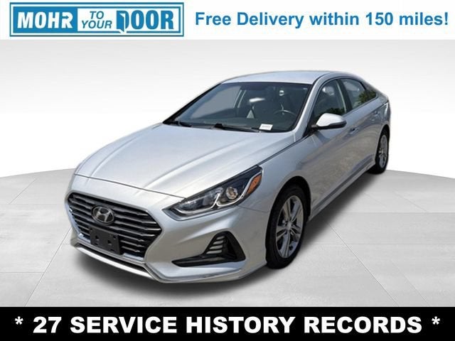 2018 Hyundai Sonata SEL in Symphony Silver — front three-quarter view