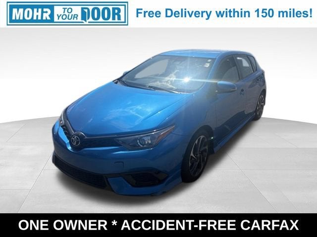 2017 Toyota Corolla iM 5DR HB CVT in Electric Storm Bl — front three-quarter view