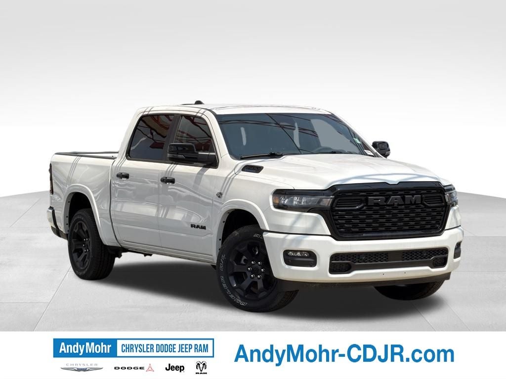 2026 RAM Ram 1500 Big Horn/Lone Star in Bright White Clear-Coat Exterior Paint — front three-quarter view