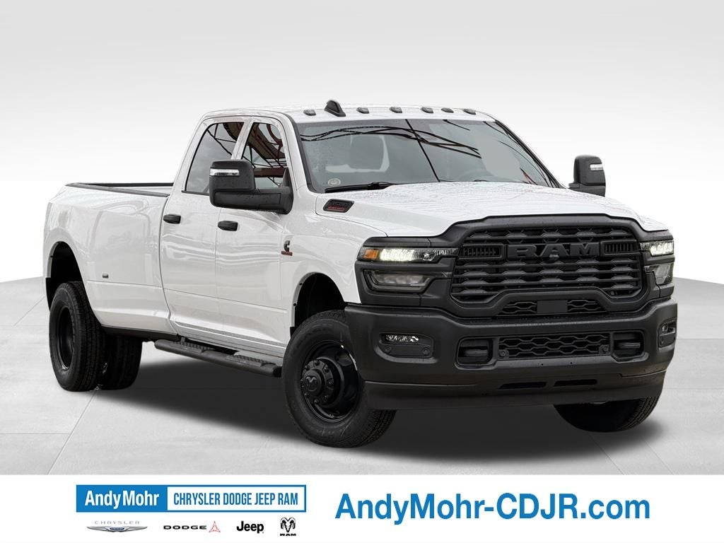 2026 RAM Ram 3500 Tradesman in Bright White Clear-Coat Exterior Paint — front three-quarter view