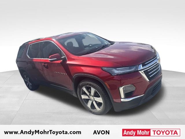 2022 Chevrolet Traverse LT Leather in Cherry Red — front three-quarter view