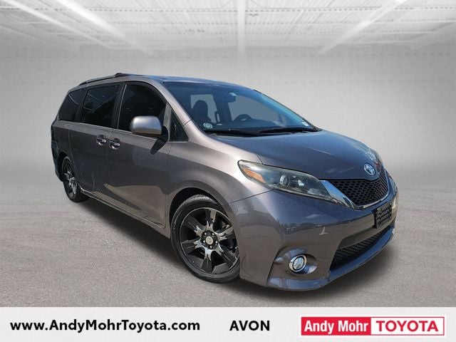 2015 Toyota Sienna SE Premium 8 Passenger in Predawn Gray Mica — front three-quarter view