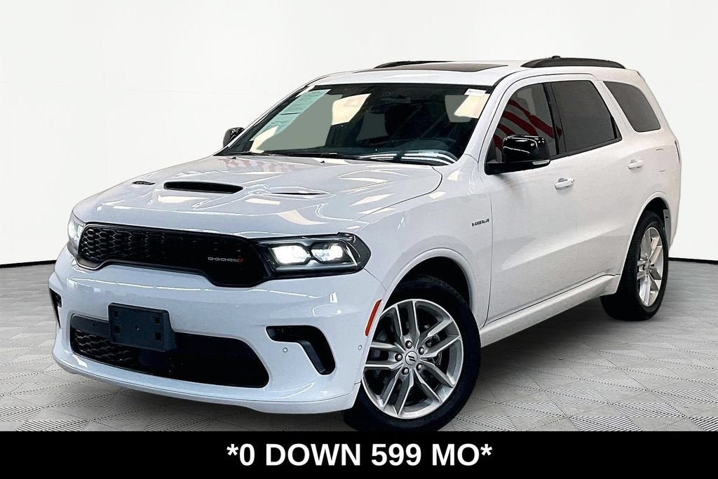 2025 Dodge Durango R/T in White Knuckle — front three-quarter view