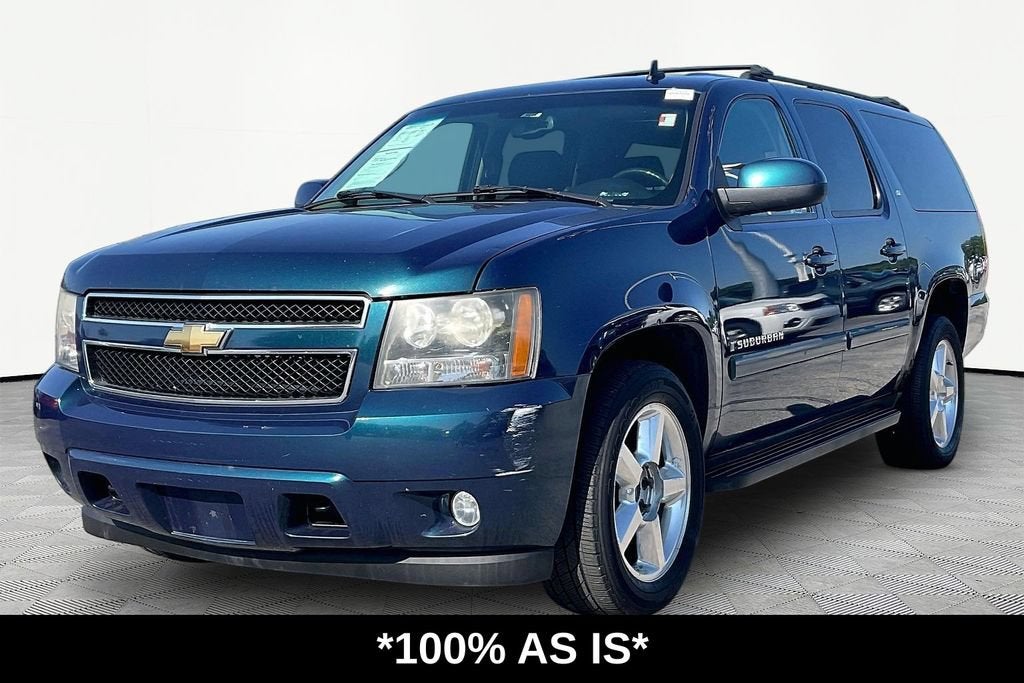 2007 Chevrolet Suburban LT in Bermuda Blue Metallic — front three-quarter view