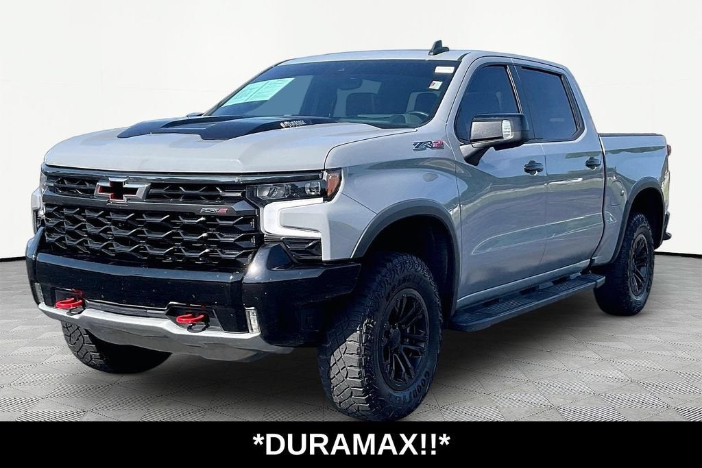2024 Chevrolet Silverado 1500 ZR2 in Slate Gray Metallic — front three-quarter view
