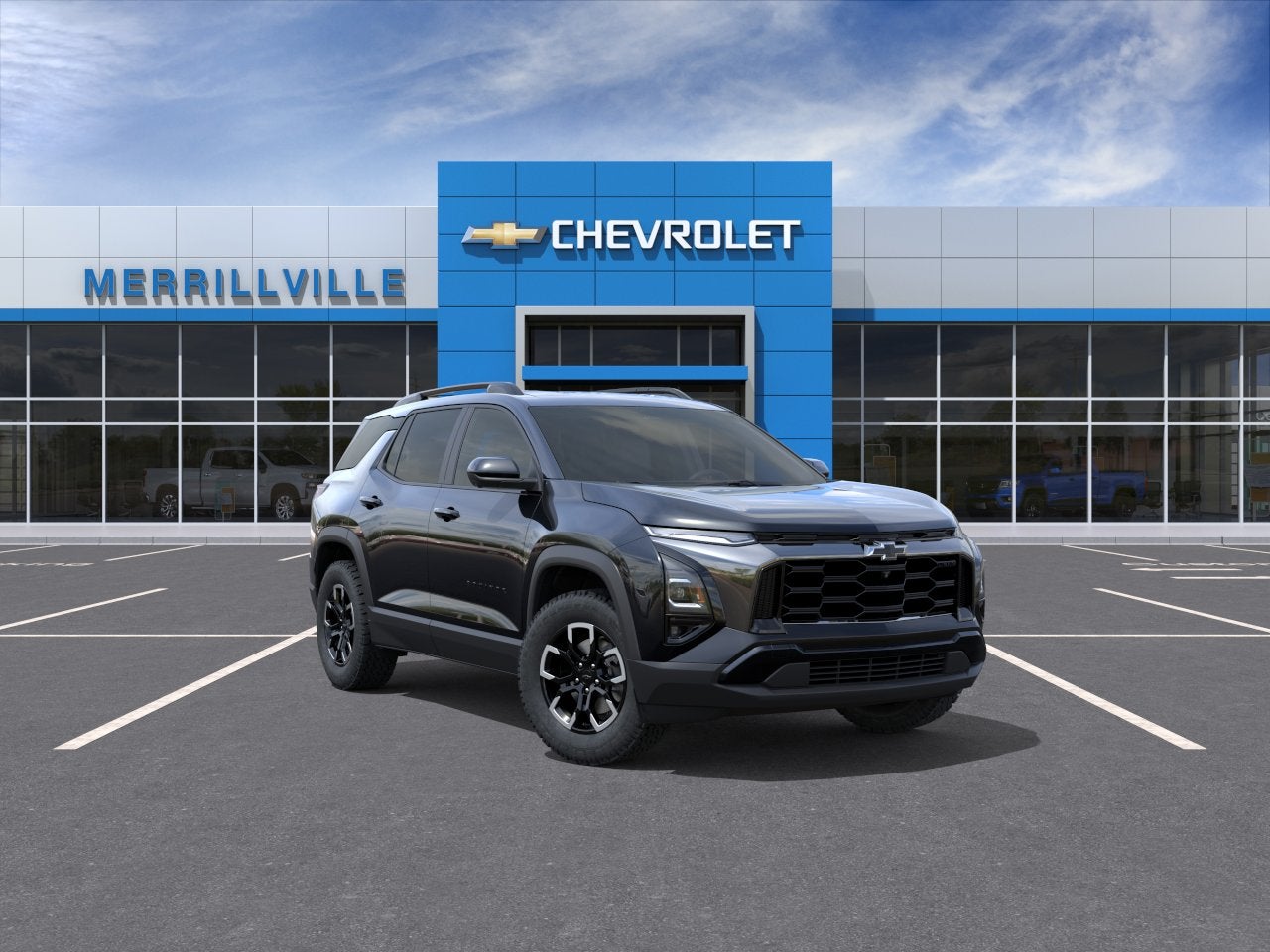 2026 Chevrolet Equinox ACTIV in Mosaic Black Metallic — front three-quarter view