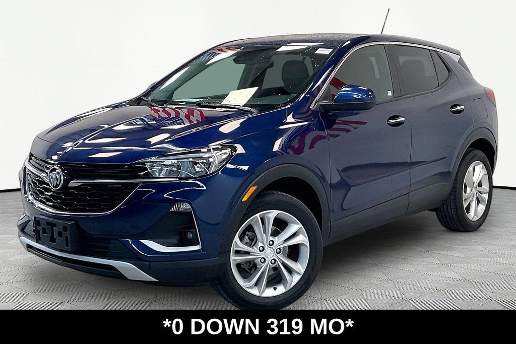 2023 Buick Encore GX Preferred in Sapphire Metallic — front three-quarter view