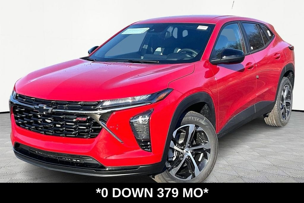 2026 Chevrolet Trax 1RS in Apex Red — front three-quarter view