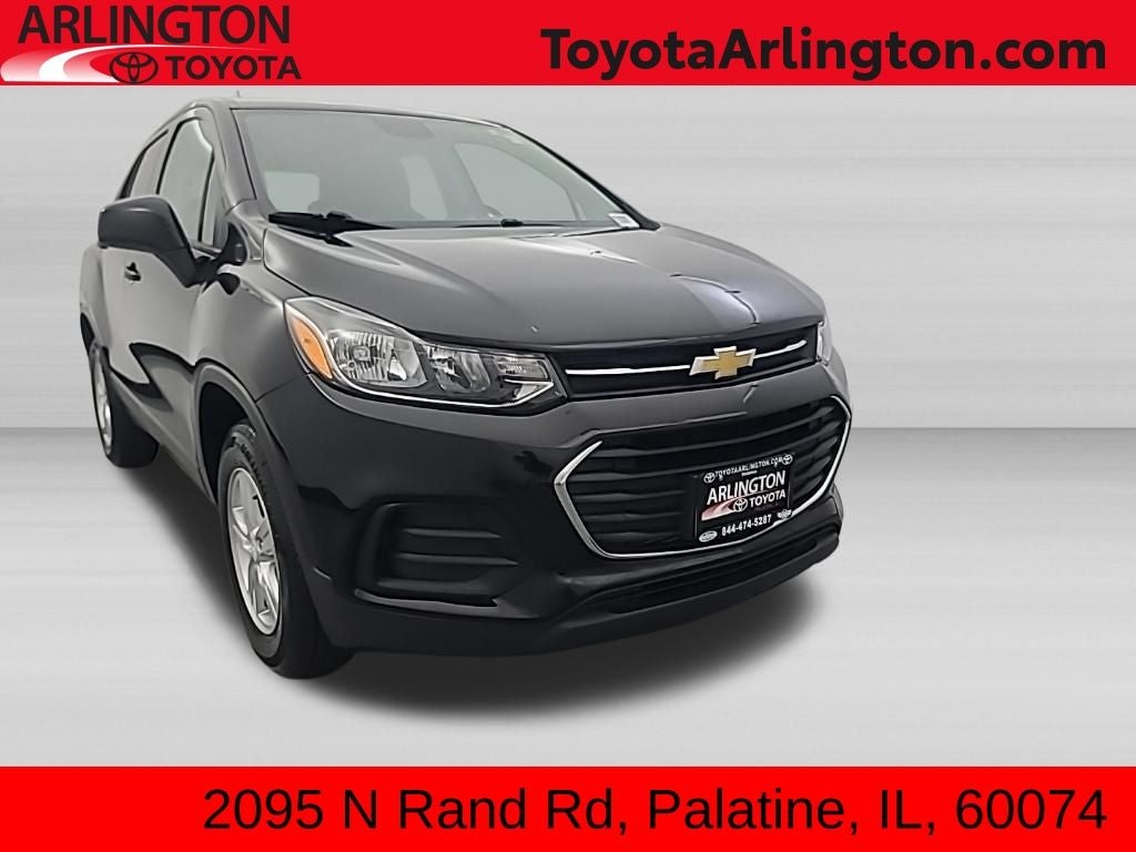 2020 Chevrolet Trax LS in Mosaic Black Metallic — front three-quarter view