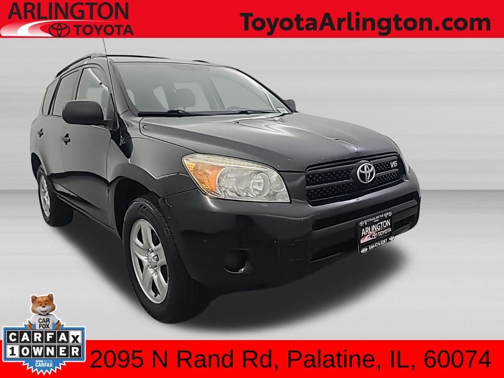 2008 Toyota RAV4 Base in Black — front three-quarter view