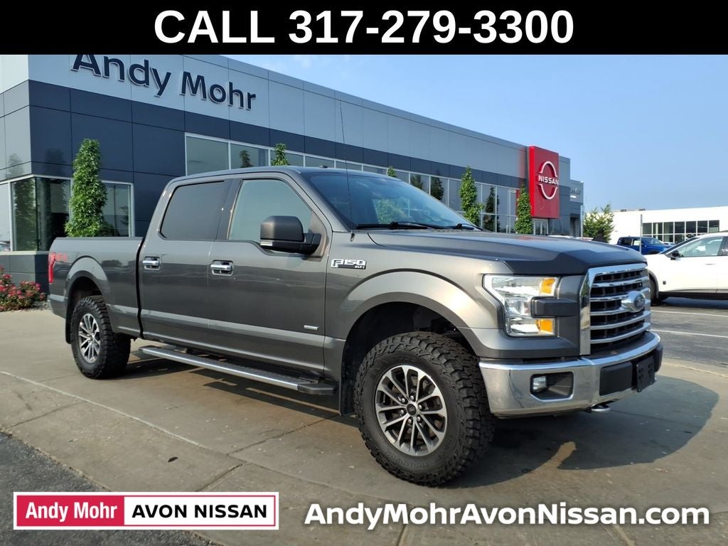 2016 Ford F-150 XLT in Magnetic Metallic — front three-quarter view