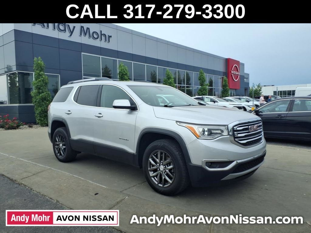 2017 GMC Acadia SLT-1 in Quicksilver Metallic — front three-quarter view