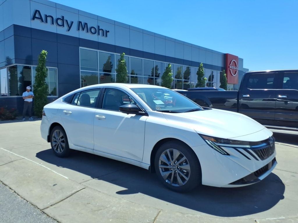 2026 Nissan Sentra SL in Aspen White — front three-quarter view