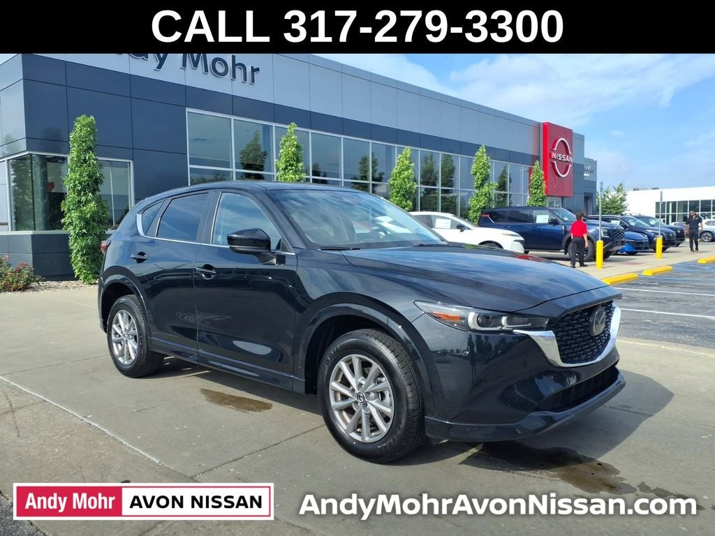 2025 Mazda Mazda CX-5 2.5 S Preferred Package in Jet Black Mica — front three-quarter view