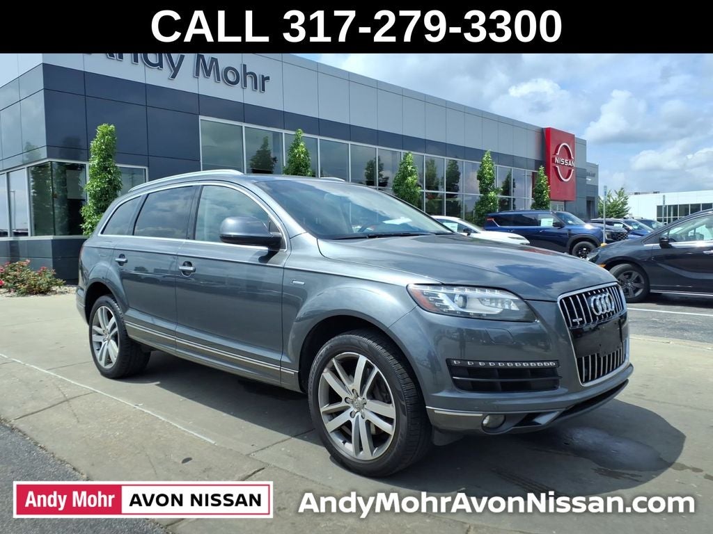 2015 Audi Q7 3.0T Premium quattro in Graphite Gray Metallic — front three-quarter view