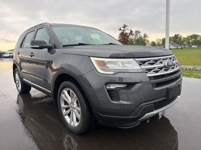 2018 Ford Explorer XLT in Magnetic — front three-quarter view