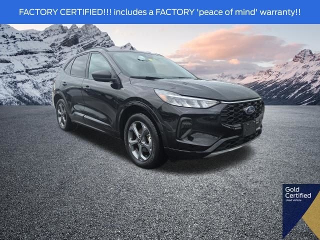 2024 Ford Escape ST-Line in Black Metallic — front three-quarter view