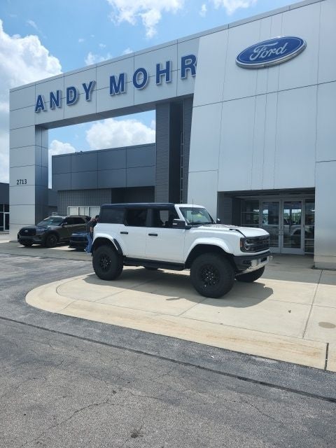 2026 Ford Bronco Raptor in Oxford White — front three-quarter view