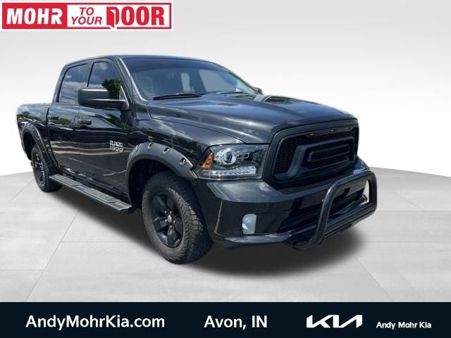 2017 RAM 1500 Express in Brilliant Black Crystal Pearlcoat — front three-quarter view