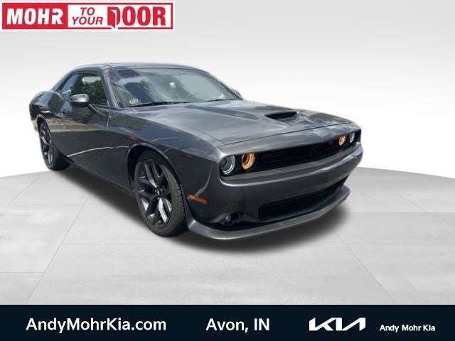 2019 Dodge Challenger R/T in Granite — front three-quarter view