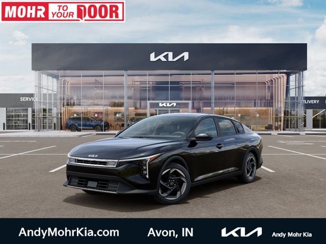2026 Kia K4 EX in Aurora Black Pearl — front three-quarter view