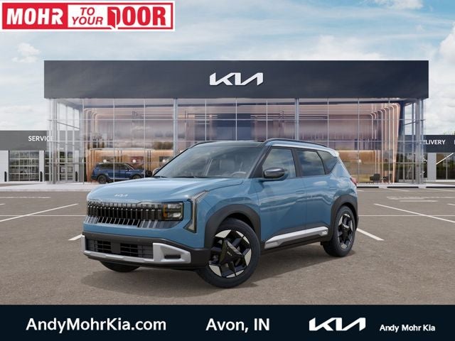 2027 Kia Seltos EX in Frost — front three-quarter view