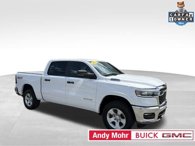 2025 RAM 1500 Big Horn in Bright White Cl — front three-quarter view