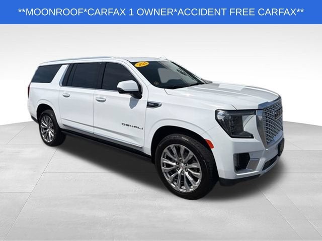 2024 GMC Yukon XL Denali in Summit White — front three-quarter view