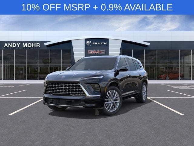 2026 Buick Enclave Avenir in Ebony Twilight Metallic — front three-quarter view