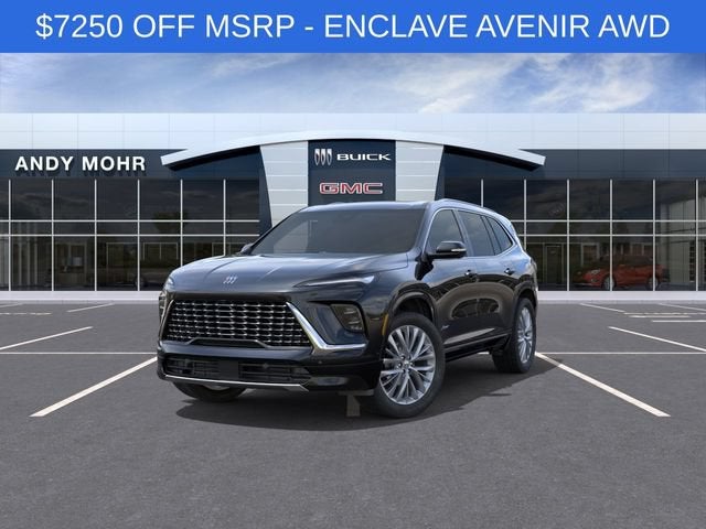 2026 Buick Enclave Avenir in Ebony Twilight Metallic — front three-quarter view