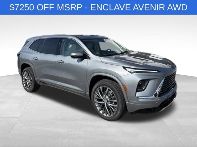 2026 Buick Enclave Avenir in Moonstone Gray Metallic — front three-quarter view