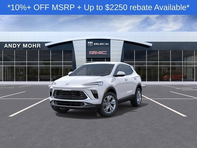2026 Buick Encore GX Preferred in Summit White — front three-quarter view