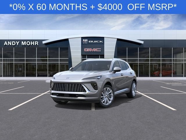 2026 Buick Envision Avenir in Moonstone Gray Metallic — front three-quarter view