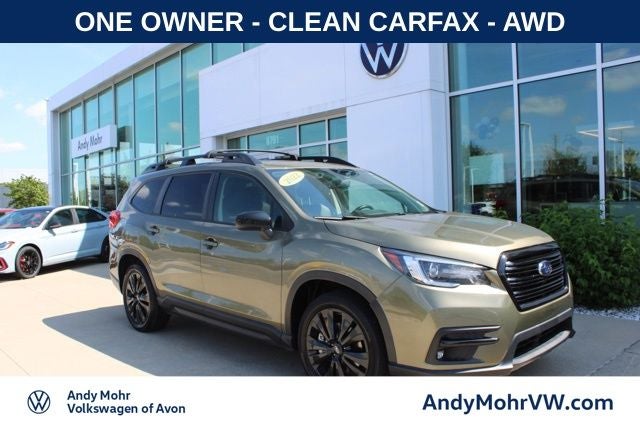 2022 Subaru Ascent Onyx Edition in Autumn Green Metallic — front three-quarter view